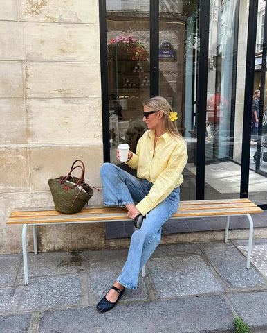 Striped Solid Color Office Blouse