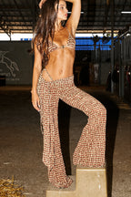 Sexy Split Print Three Piece Swim Sets