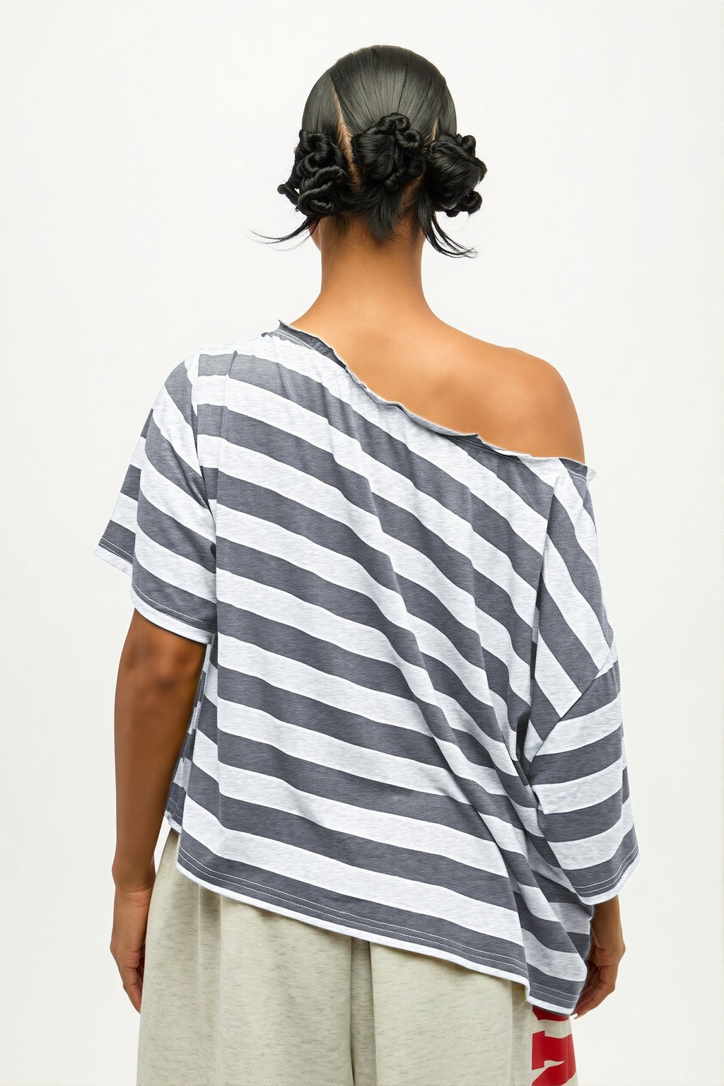 Casual Colorful Striped Loose T-Shirt