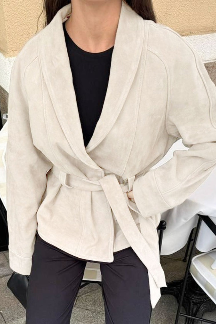 Suede Vintage Long Sleeve Jacket
