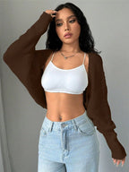 Loose Fit Knit Shrug Cardigan
