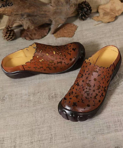 Zapatos planos blancos cómodos para mujer con aberturas 