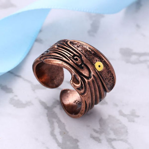 Anillo de ojo personalizado de hip hop en plata de ley 