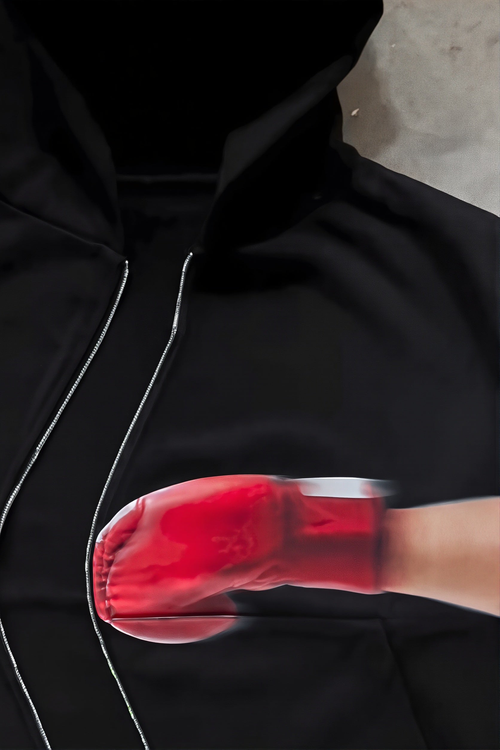 Y2K Punch Graphic Zip Street Hoodie