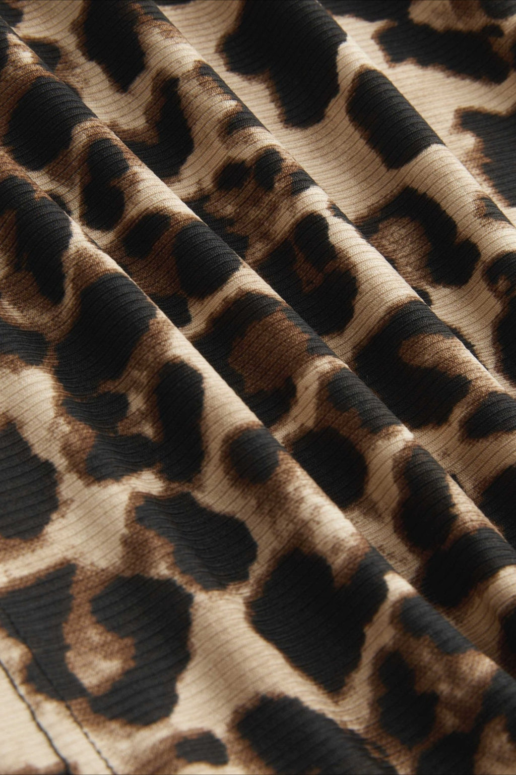 Leopard V Neck Slim Vacation Halter Top