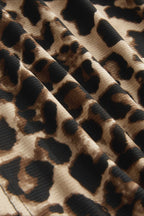 Leopard V Neck Slim Vacation Halter Top