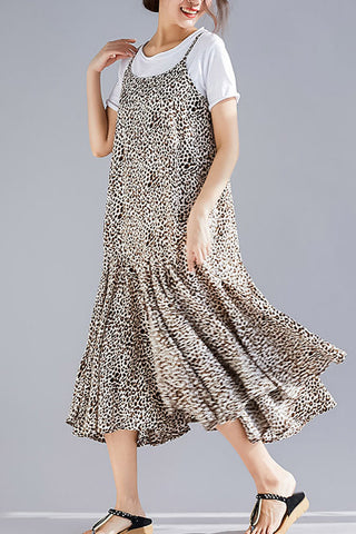 Vestidos de tirantes finos Mu Moda Compras en línea Vestidos florales marrones Verano 