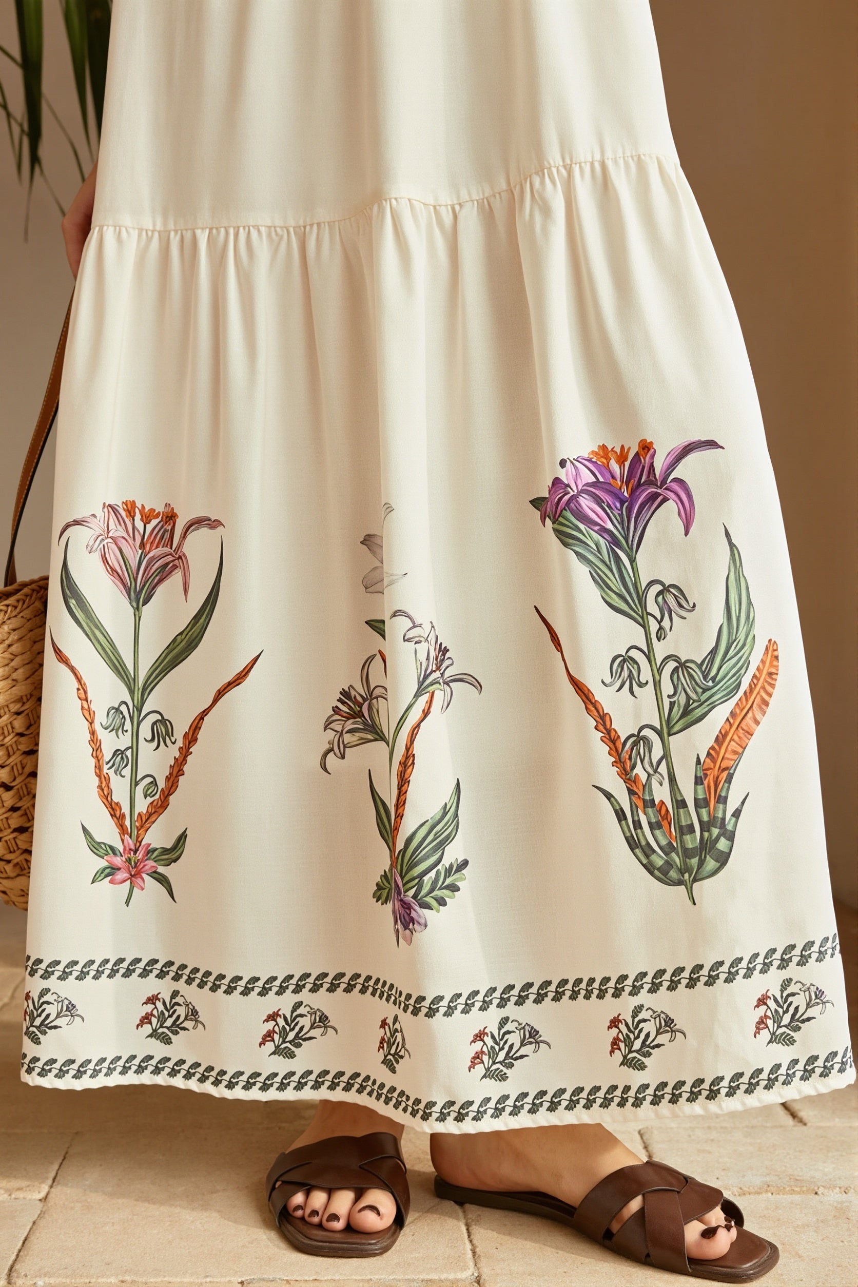 Swing Print Bandeau Cami Boho Dress