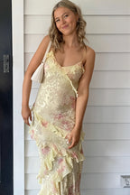 Jacquard Gradient Wave Maxi Dress