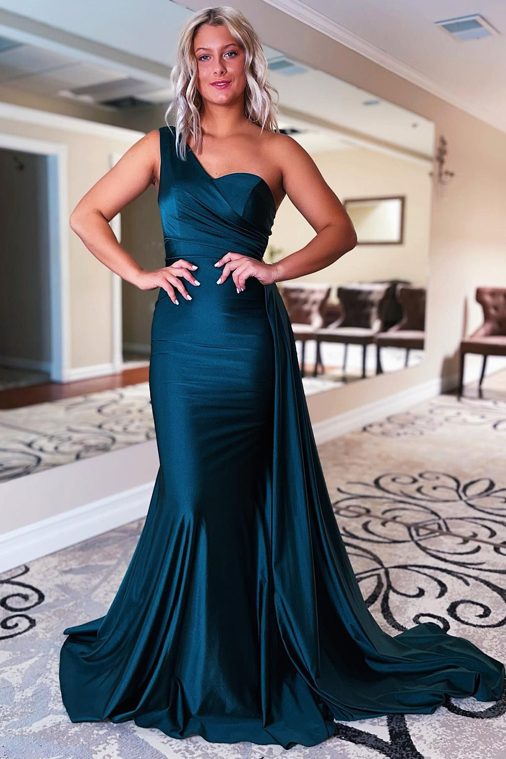 One Shoulder Mermaid Prom Dress