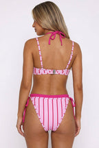Polka Dot Faux Two Piece Bikini Set