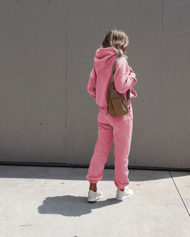 Herbst-Winter-Set mit Kapuzenpullover und Hose mit Knöchelbindung für Damen 