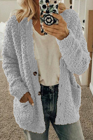 Prendas de abrigo de cuello redondo con parches lisos de estilo británico (10 colores) 