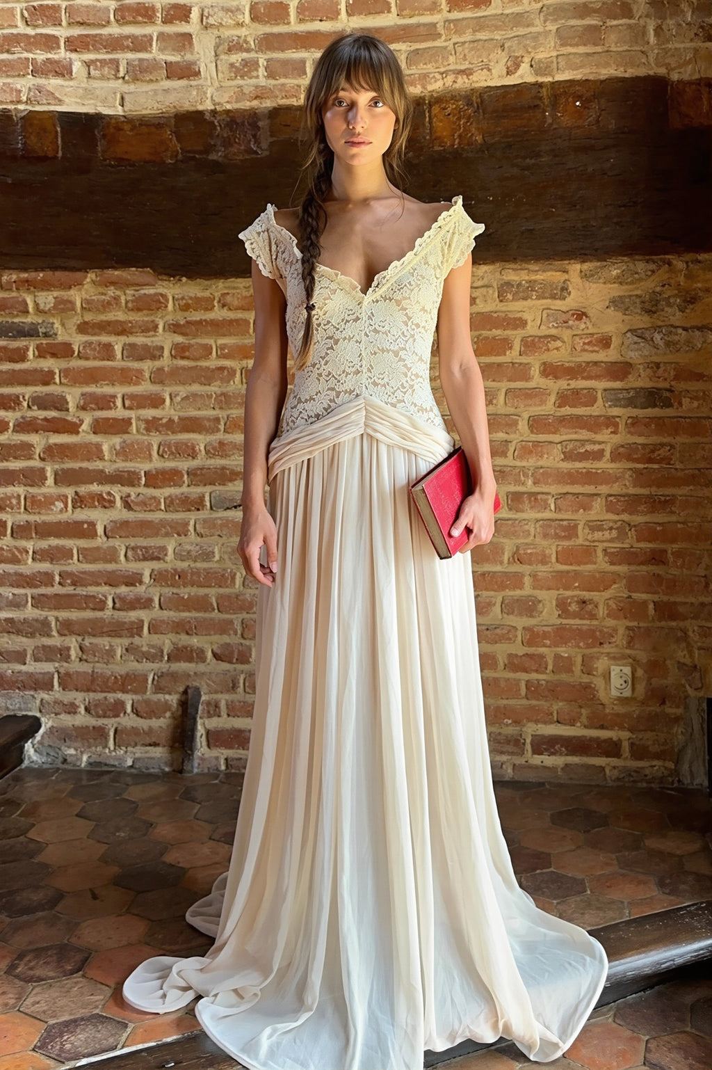 Sheer Lace V Neck Elegant Maxi Dress