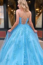 Prinzessinnen-Abendkleid mit Spaghettiträgern