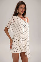 Asymmetric Ruffle Slim Beach Mini Dress
