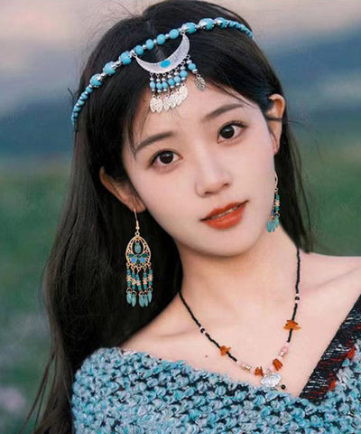 Bohemian Rainbow Copper Alloy Beading Tassel Drop Earrings