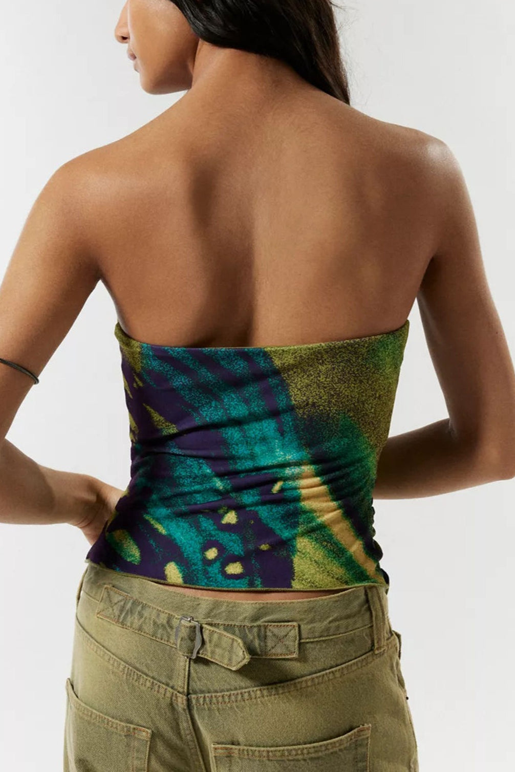 Vacation Hollow Strapless Cropped Blouse