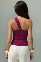 Mesh Asymmetric Floral Detail Blouse