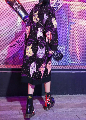 Cozy prints Sweater outfits Quotes o neck Ugly winter sweater dresses