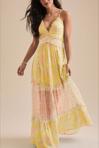Fresh Boho Floral Cami Maxi Dress