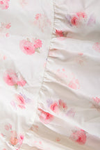 Floral Slim Fit Deep V High Waist Maxi Dress