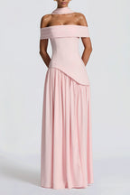Ruched Tie Tube High Slit Cami Maxi Dress