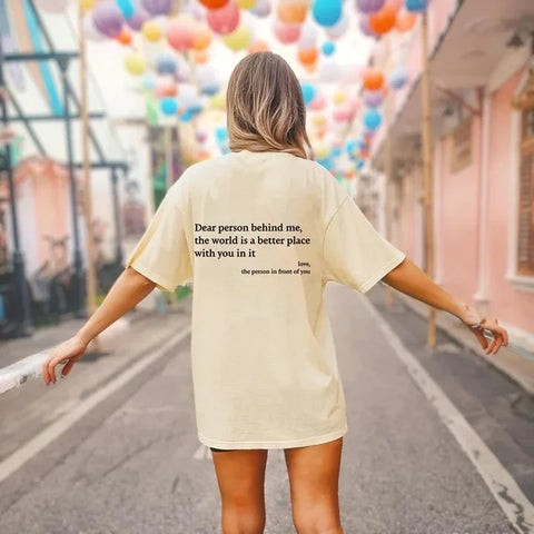 'Liebe Person hinter mir' Unisex T-Shirt 