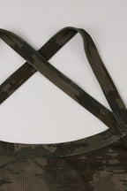 Camouflage Cross Back Tank Top