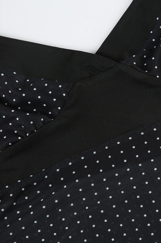 Polka Dot Sheer Mesh Cami Top