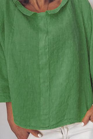 Tops de cuello redondo con abertura en la parte superior, de moda, sólidos (5 colores) 