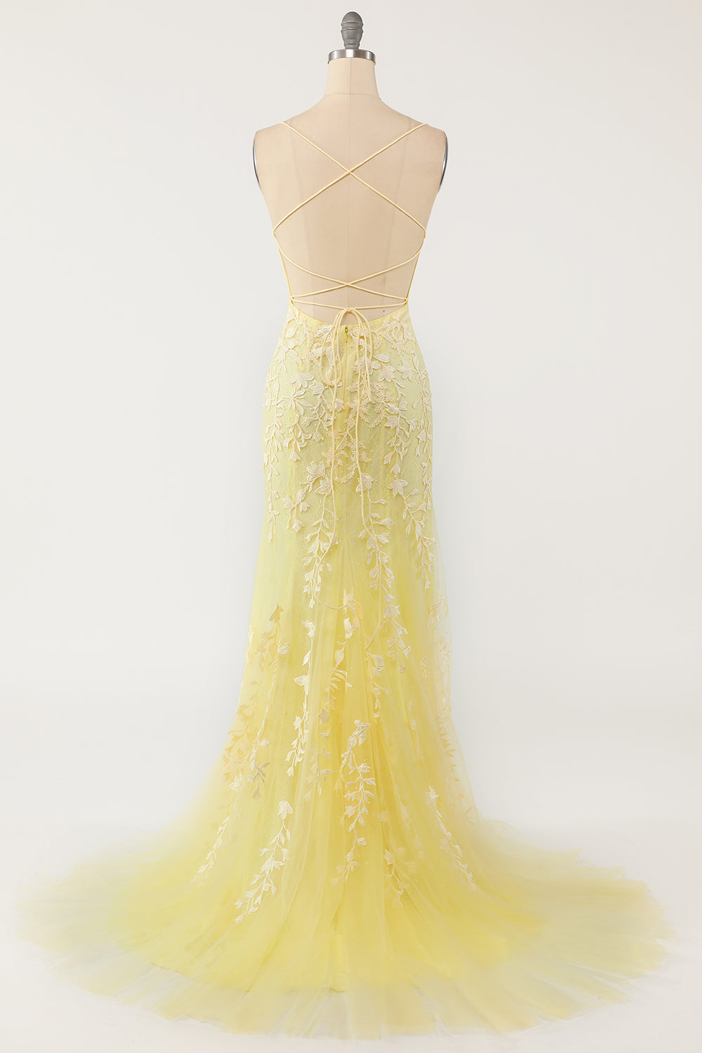Meerjungfrauen-Abendkleid, langes, rückenfreies Ballkleid