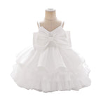 Elegante vestido de primera comunión para bebé, vestido de princesa para bautizo de niña pequeña. 