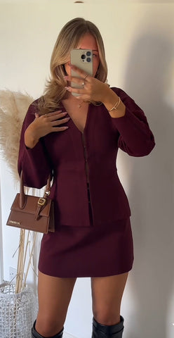 Leni – Maßgeschneidertes Blazer- und Rock-Set 