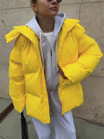 Sudadera holgada con capucha y bolsillos para mujer, parka de invierno, con cremallera, estilo urbano, estilo patchwork, 2023 