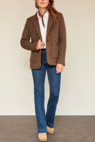 Blazer liso de espiga 