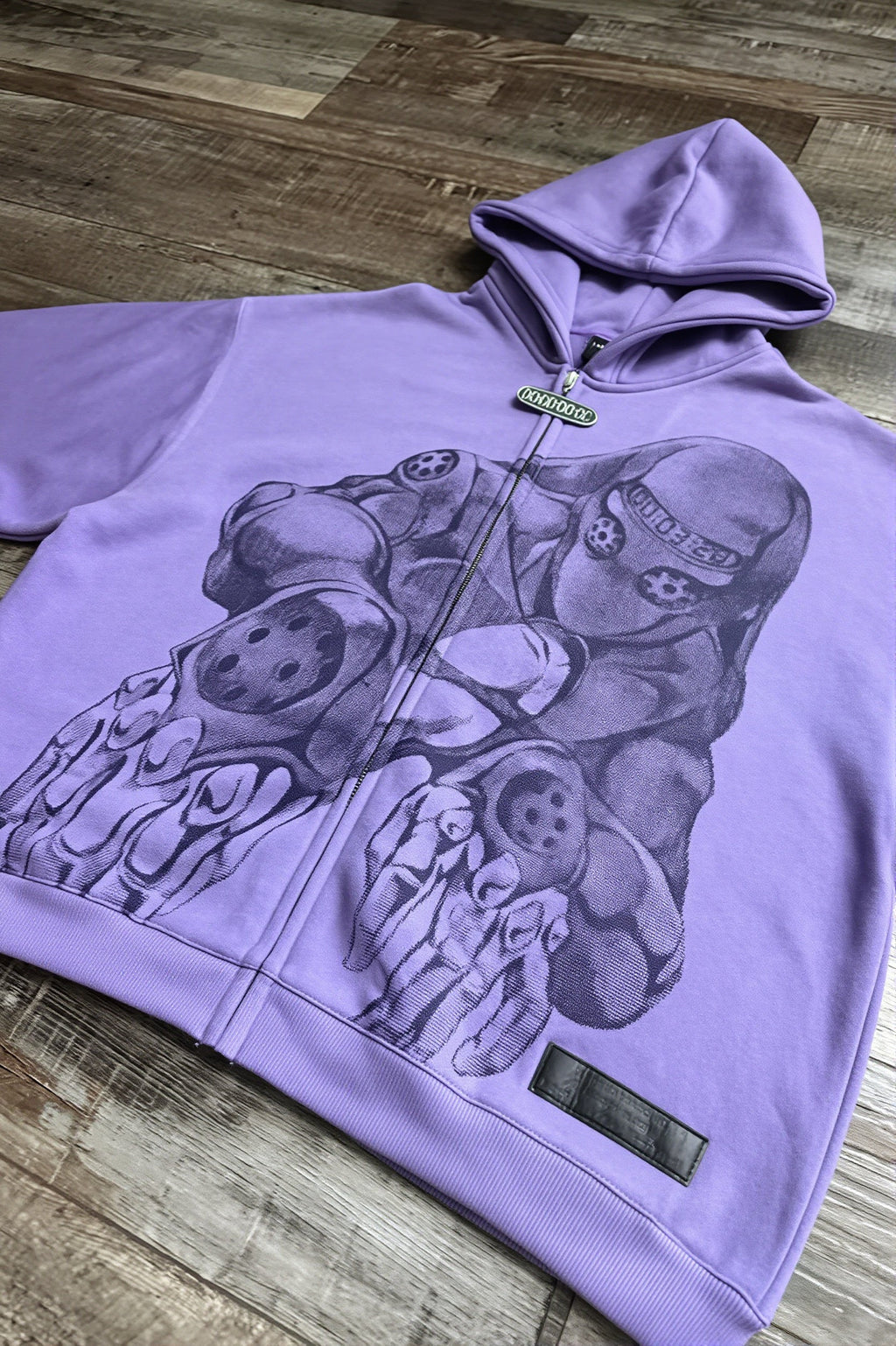 Anime Graphic Zip Hoodie