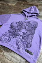 Anime Graphic Zip Hoodie