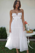 Casual Chiffon Cutout A-Line Maxi Dress