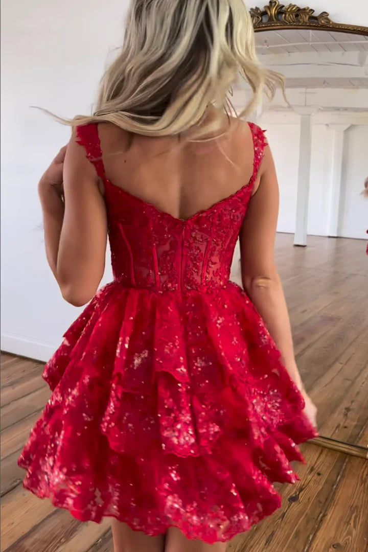 Sequins Appliques Short Homecoming Dress Cocktail Dress