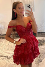 Sequins Appliques Short Homecoming Dress Cocktail Dress