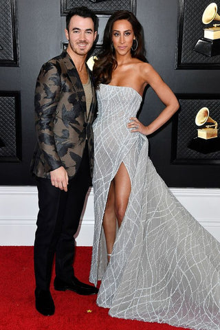 A-line Strapless Blue Long Prom Dresses Unique Evening Dress