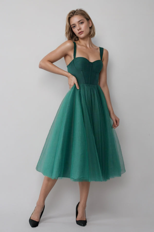 A-Linien Tüll Korsett Kurzes Homecoming-Kleid Minikleid