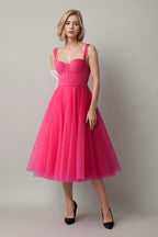 A-Linien Tüll Korsett Kurzes Homecoming-Kleid Minikleid