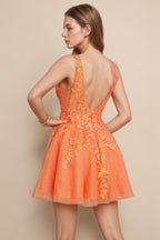 Glitzerndes A-Linien-Heimkehrkleid Partykleid mit Pailletten