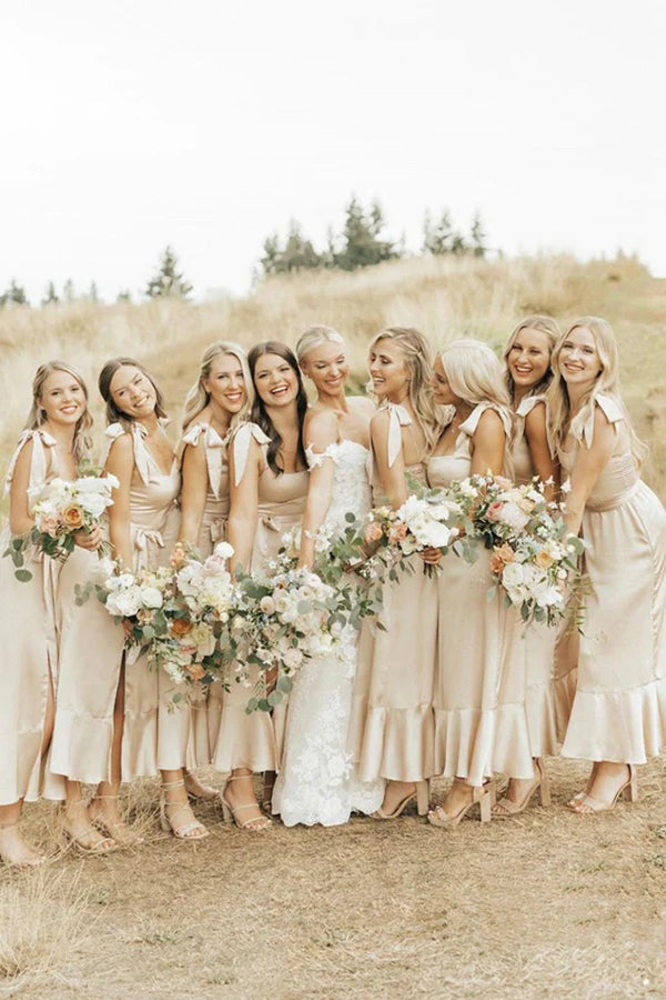 Amazing Spaghetti Straps Neckline A-line Bridesmaid Dresses