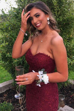 Vestidos de encaje con escote corazón para fiesta de graduación, vestido de noche sin tirantes