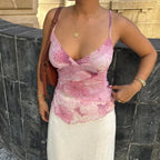 Adjustable Ruffled Backless Crop Top