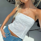 Boho Floral Hollow Crop Top