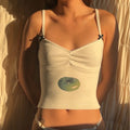 Fruits Patchwork Bow Crop Top